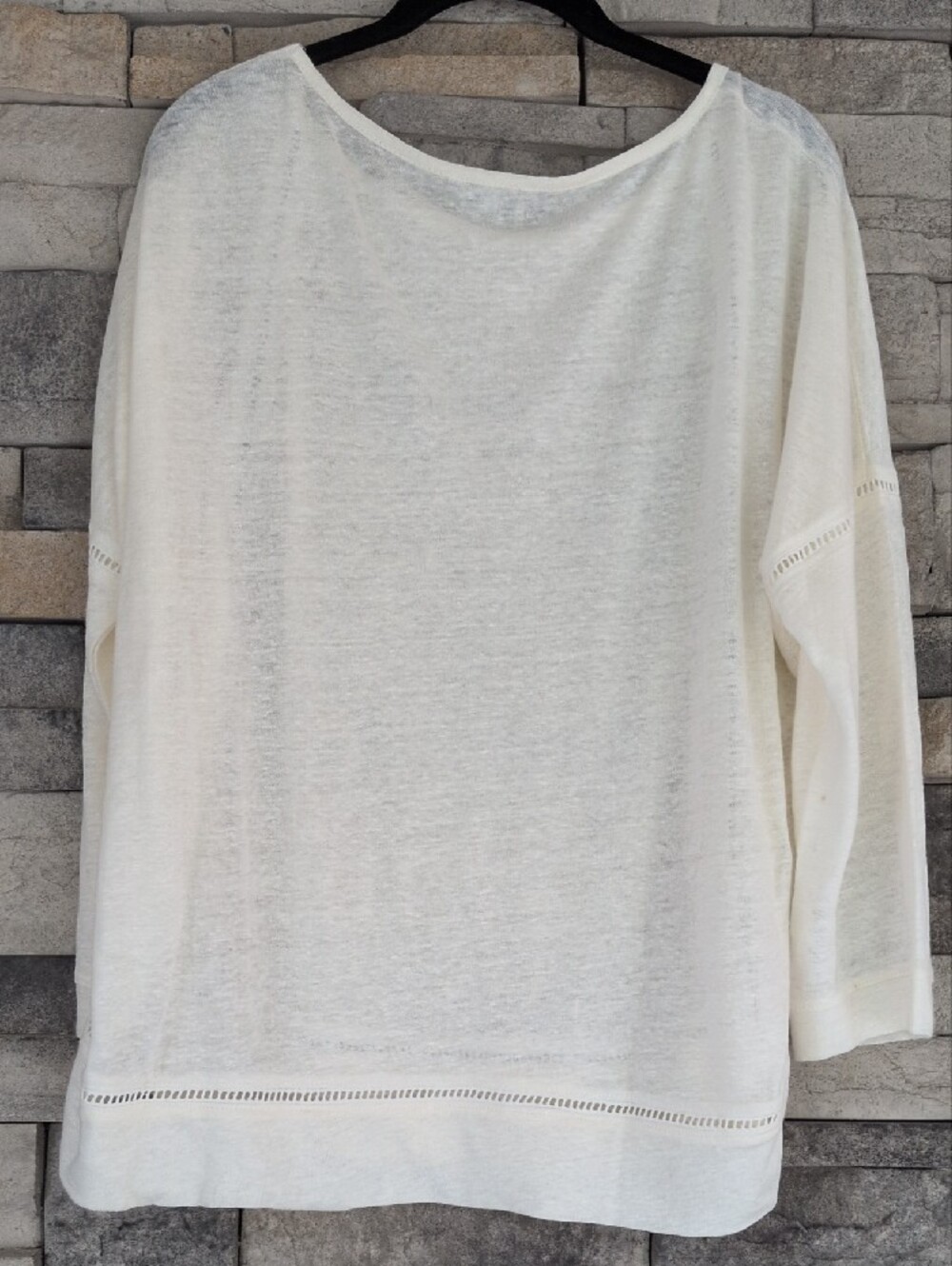 Cream Linen Women's Top - Picture 3 of 3